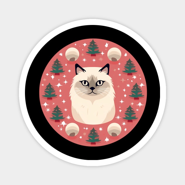 Birman Cat Xmas Ornament, Love Cats Magnet by logiamerch